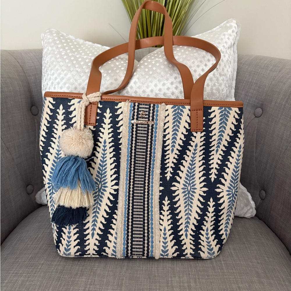 Spartina 449 Blue and Cream Tote Bag